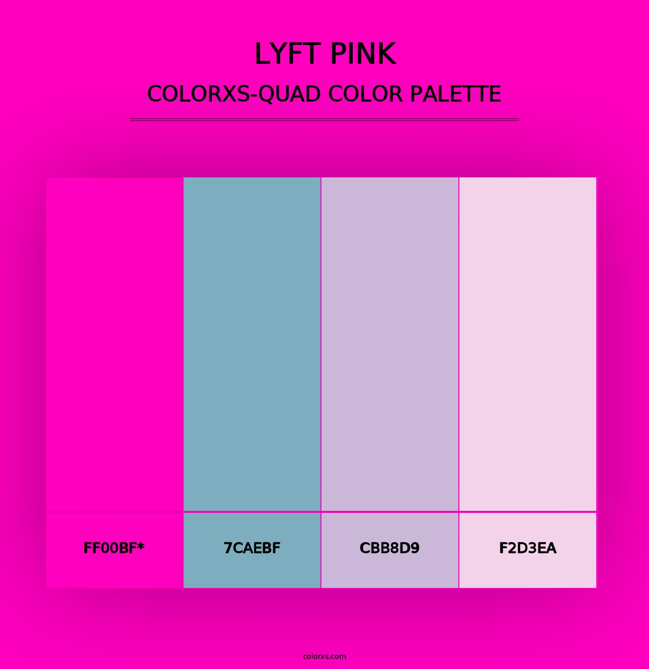 Lyft Pink - Colorxs Quad Palette