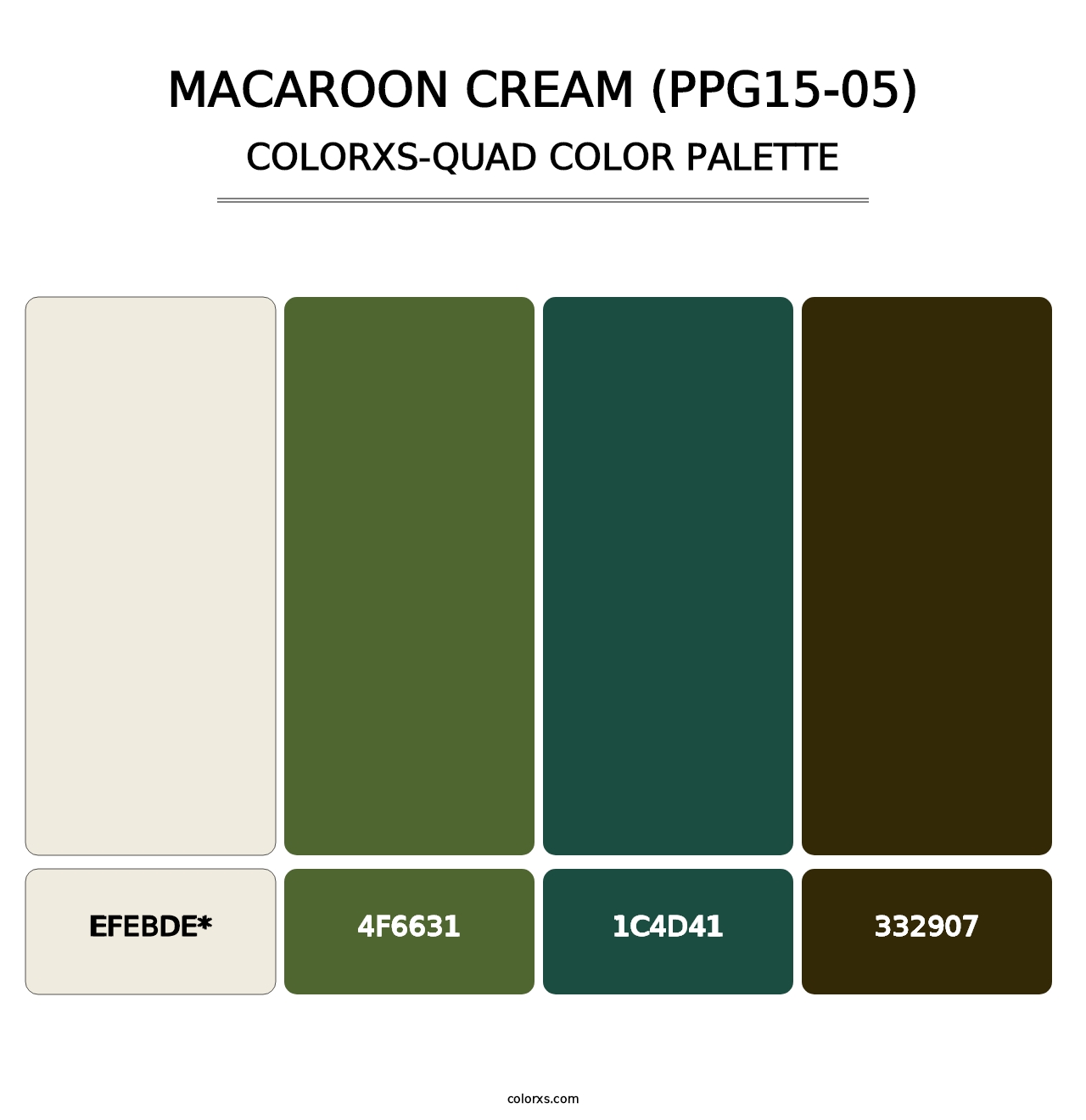 Macaroon Cream (PPG15-05) - Colorxs Quad Palette