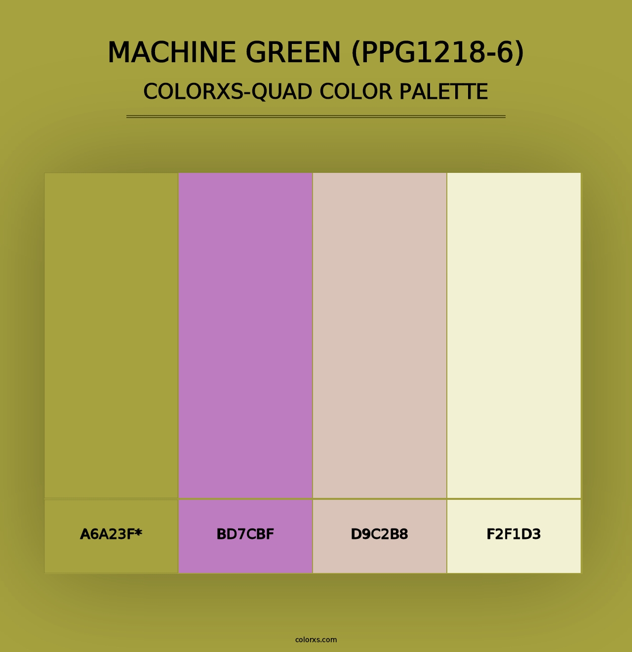 Machine Green (PPG1218-6) - Colorxs Quad Palette