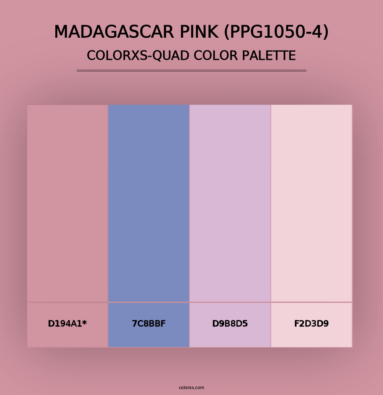 Madagascar Pink (PPG1050-4) - Colorxs Quad Palette