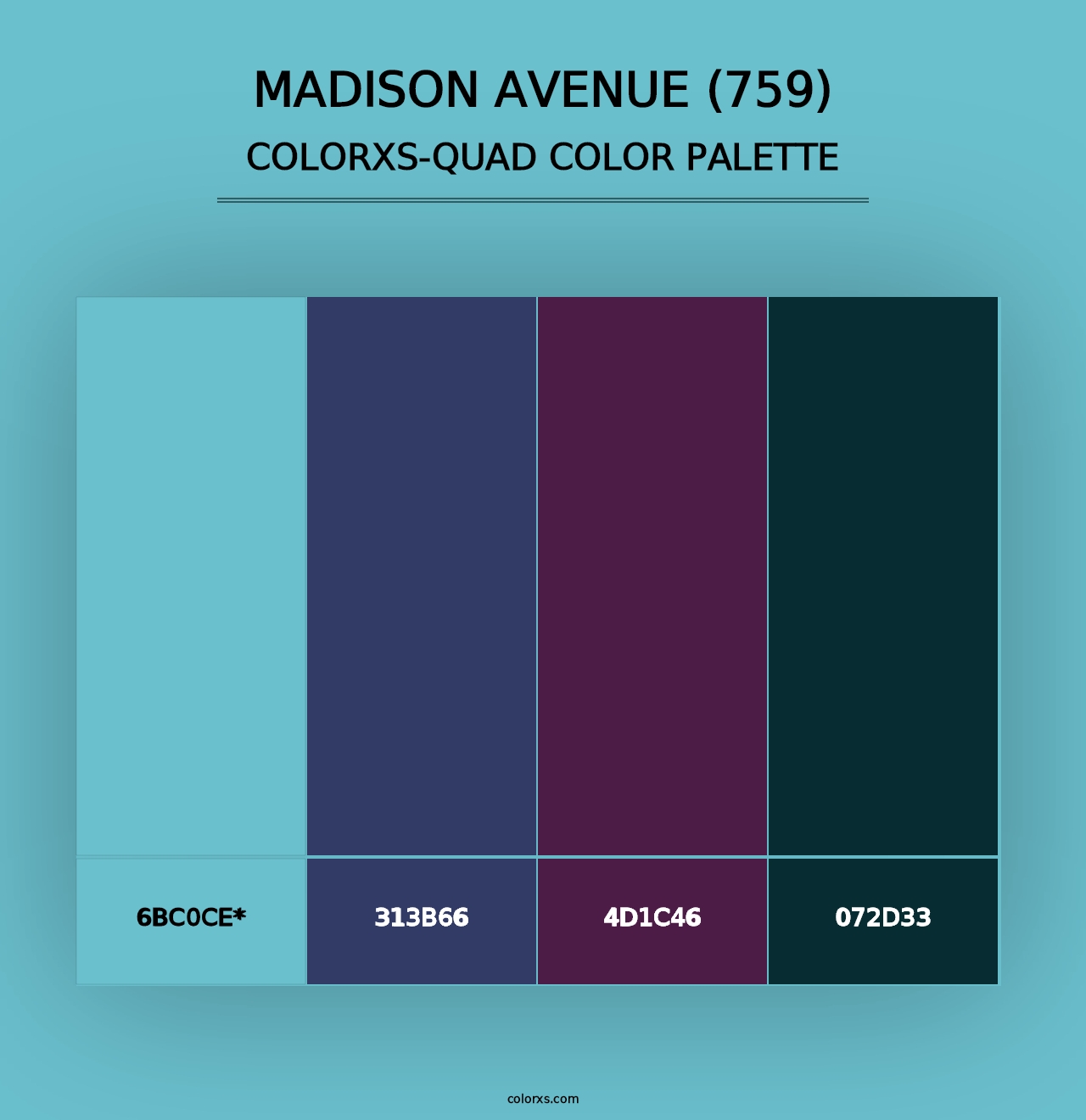 Madison Avenue (759) - Colorxs Quad Palette