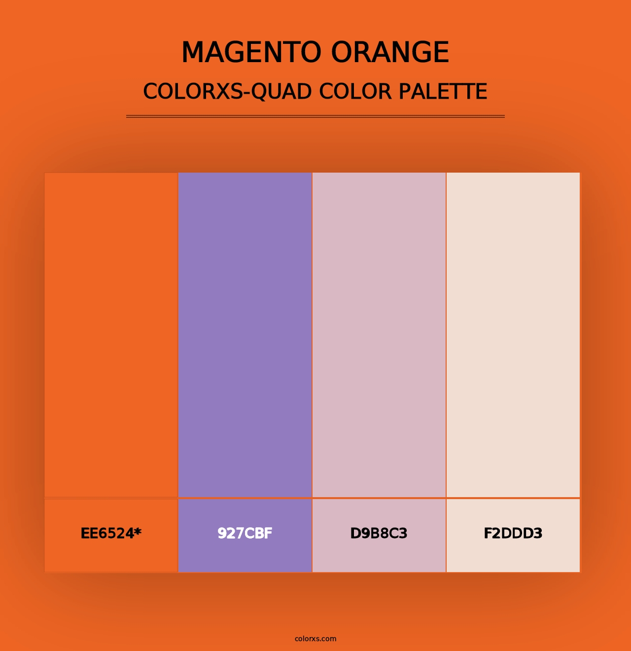 Magento Orange - Colorxs Quad Palette