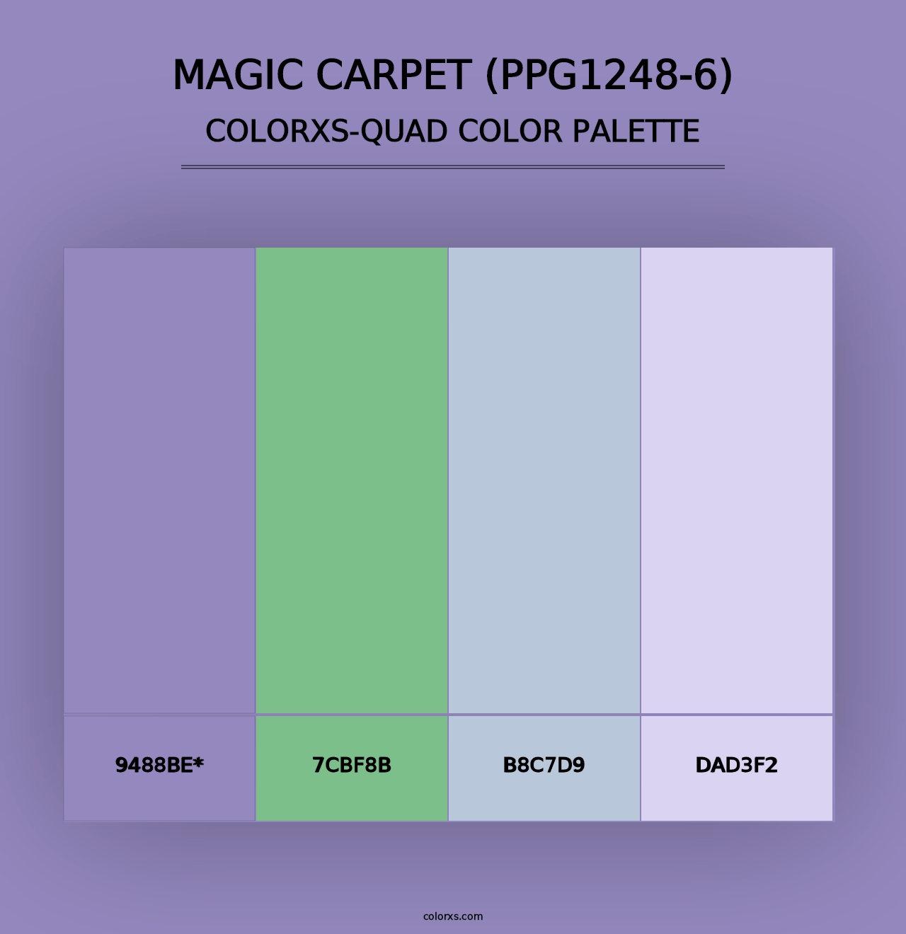 Magic Carpet (PPG1248-6) - Colorxs Quad Palette