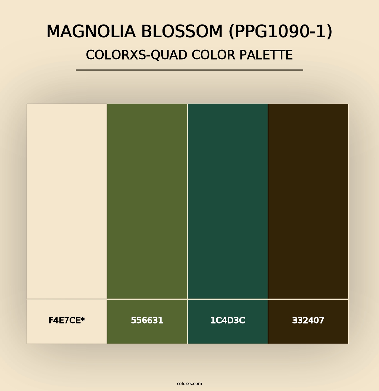 Magnolia Blossom (PPG1090-1) - Colorxs Quad Palette