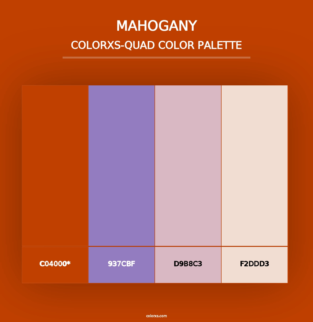 Mahogany - Colorxs Quad Palette