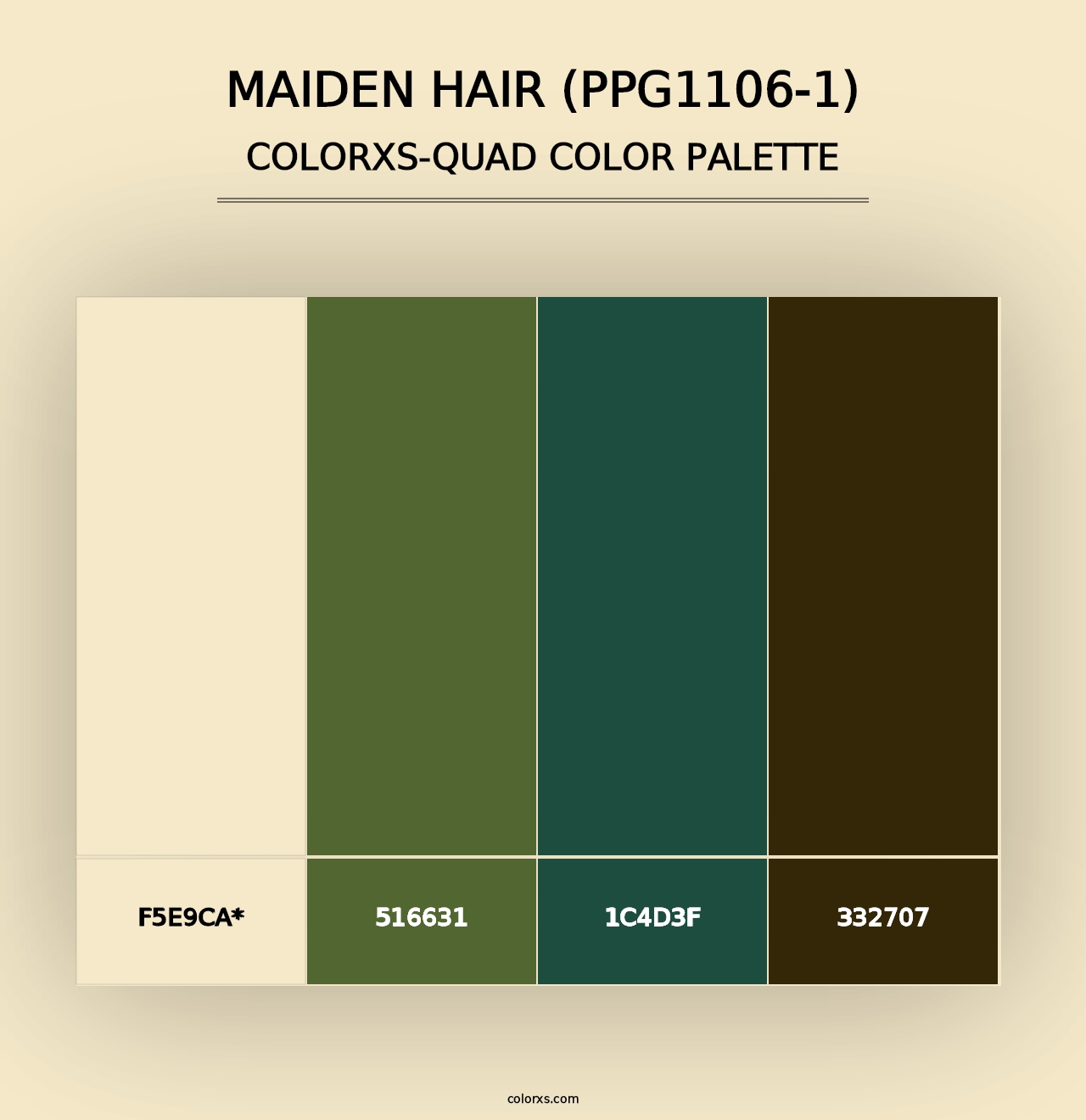 Maiden Hair (PPG1106-1) - Colorxs Quad Palette