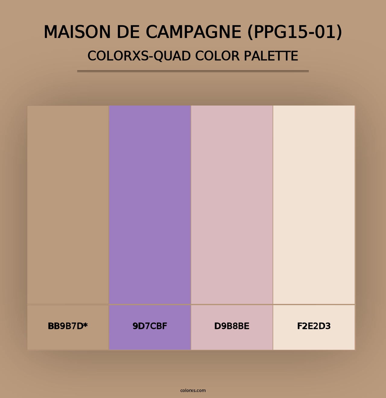 Maison De Campagne (PPG15-01) - Colorxs Quad Palette