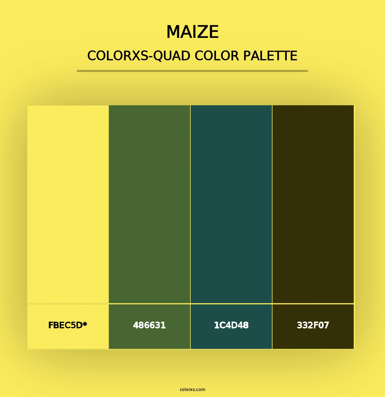 Maize - Colorxs Quad Palette