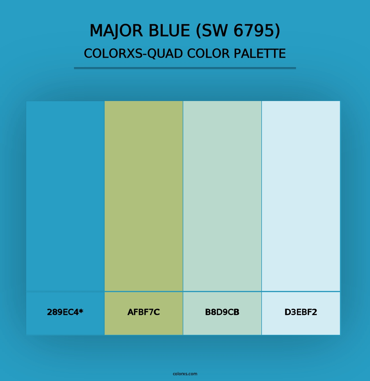 Major Blue (SW 6795) - Colorxs Quad Palette