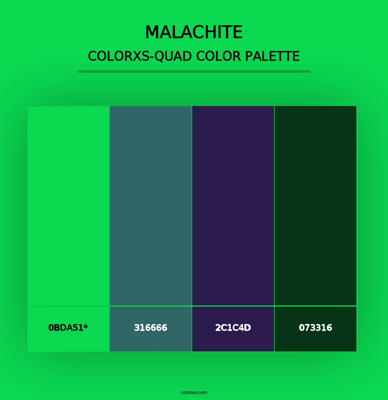 Malachite - Colorxs Quad Palette