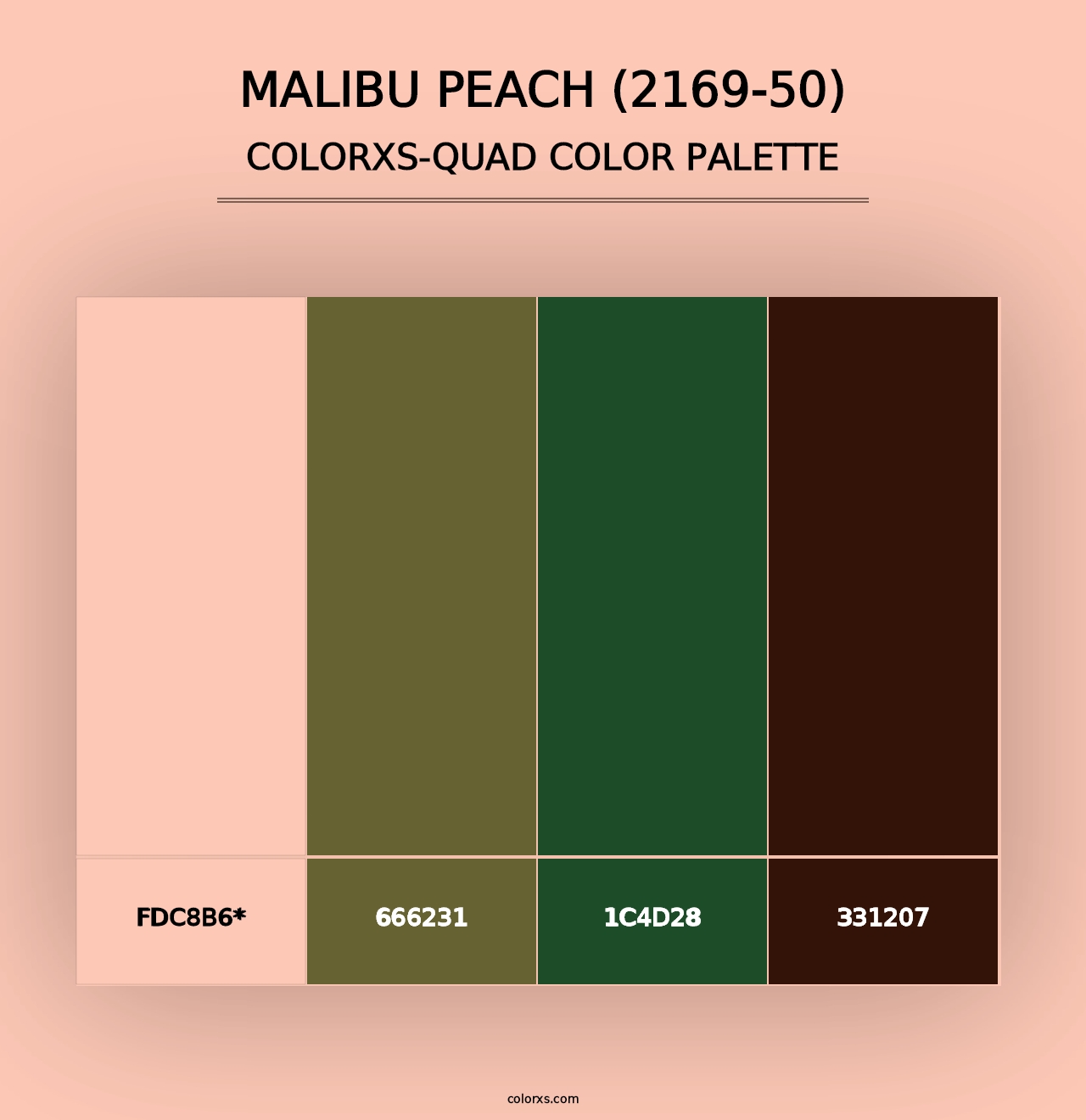 Malibu Peach (2169-50) - Colorxs Quad Palette