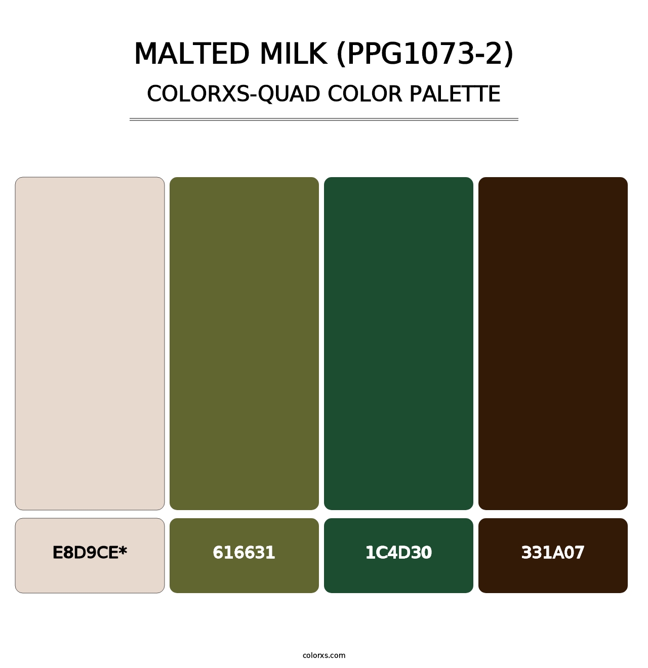 Malted Milk (PPG1073-2) - Colorxs Quad Palette