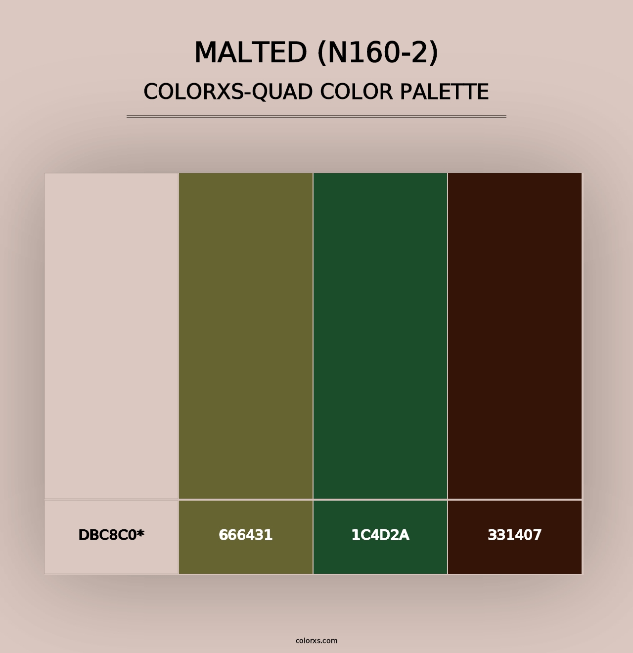 Malted (N160-2) - Colorxs Quad Palette