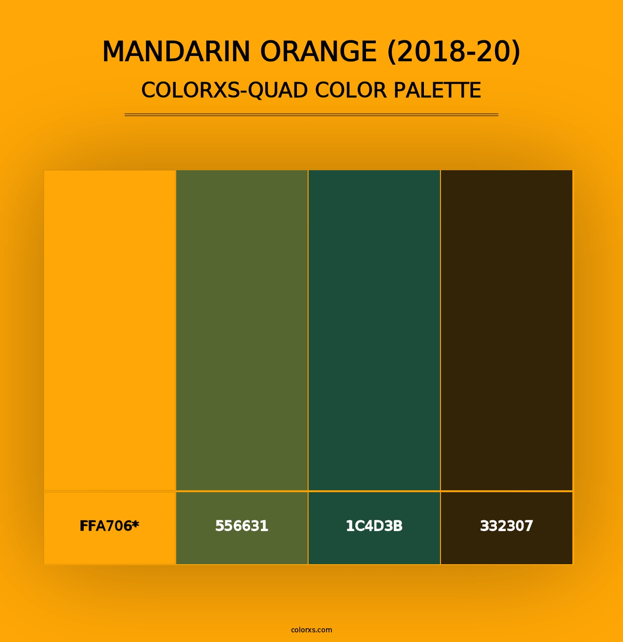 Mandarin Orange (2018-20) - Colorxs Quad Palette