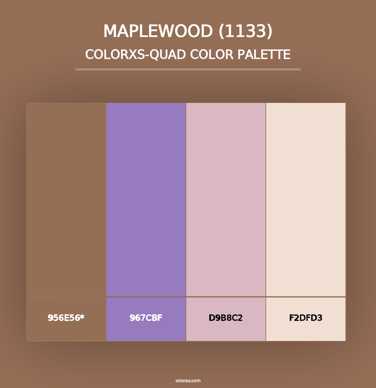 Maplewood (1133) - Colorxs Quad Palette