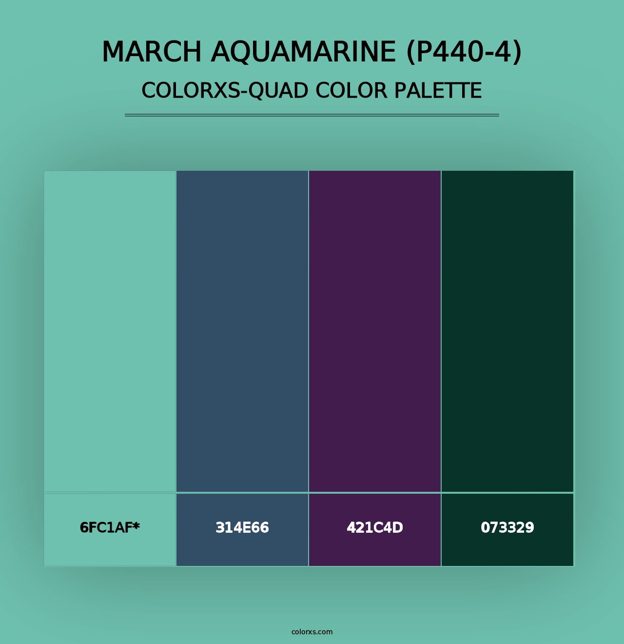 March Aquamarine (P440-4) - Colorxs Quad Palette