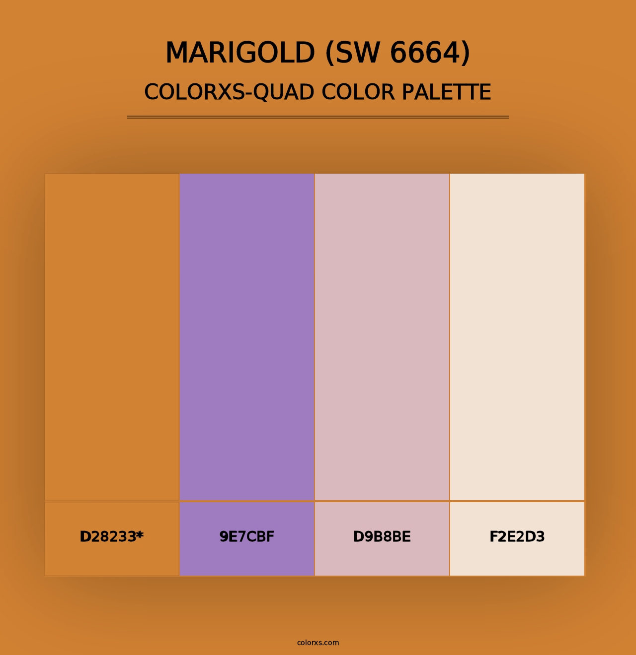 Marigold (SW 6664) - Colorxs Quad Palette