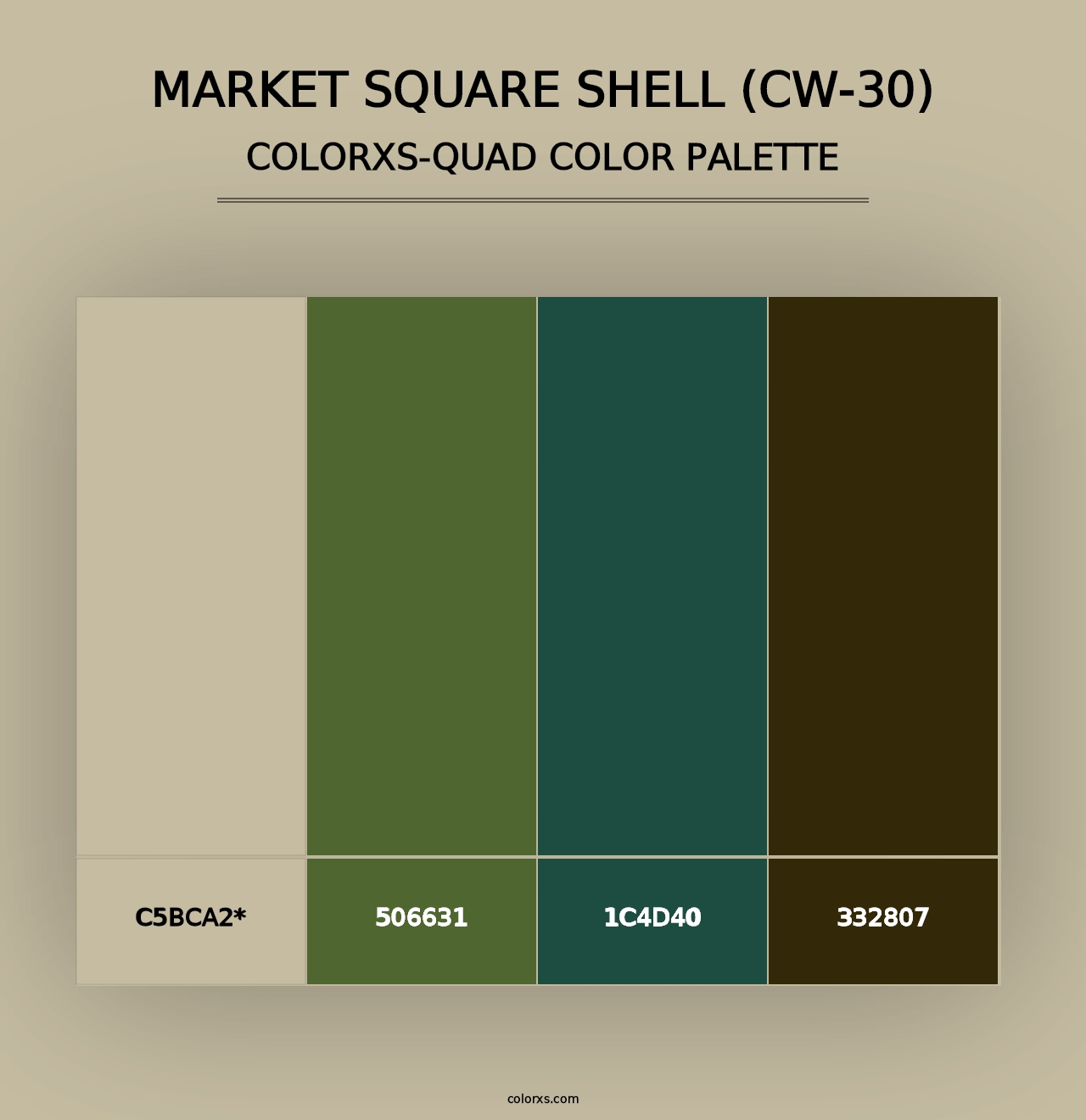 Market Square Shell (CW-30) - Colorxs Quad Palette