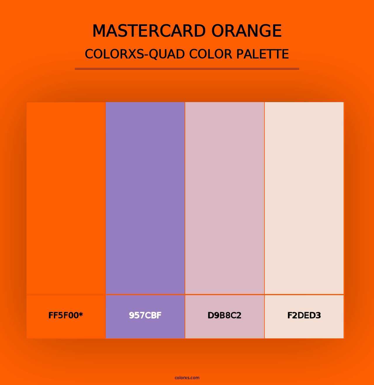 Mastercard Orange - Colorxs Quad Palette