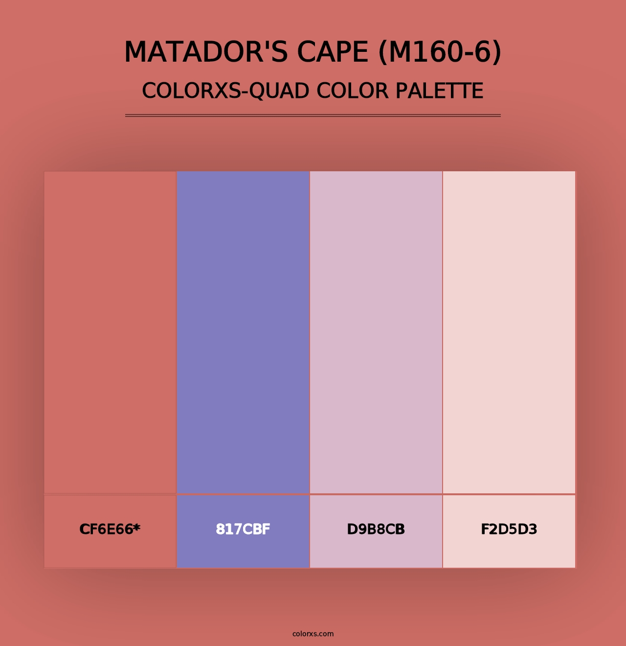 Matador'S Cape (M160-6) - Colorxs Quad Palette