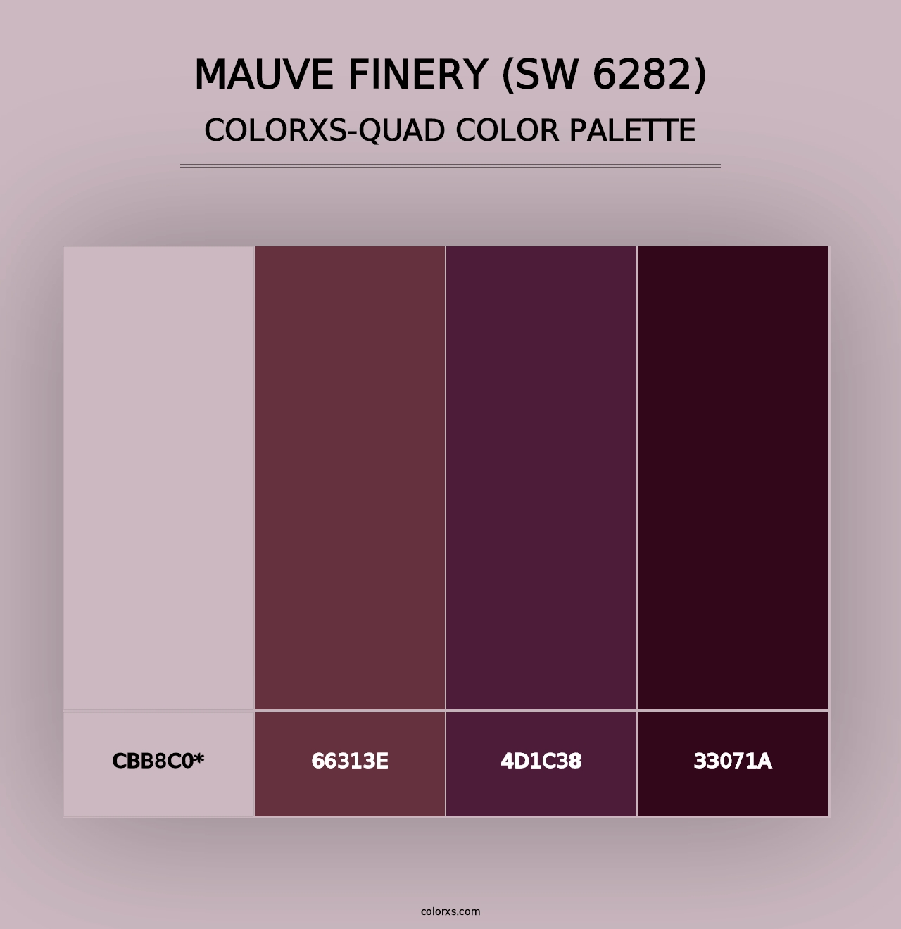 Mauve Finery (SW 6282) - Colorxs Quad Palette