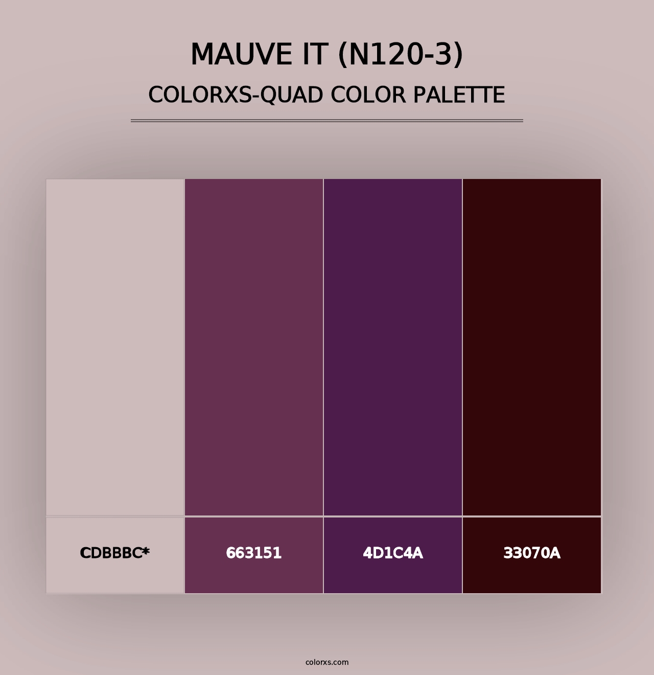 Mauve It (N120-3) - Colorxs Quad Palette