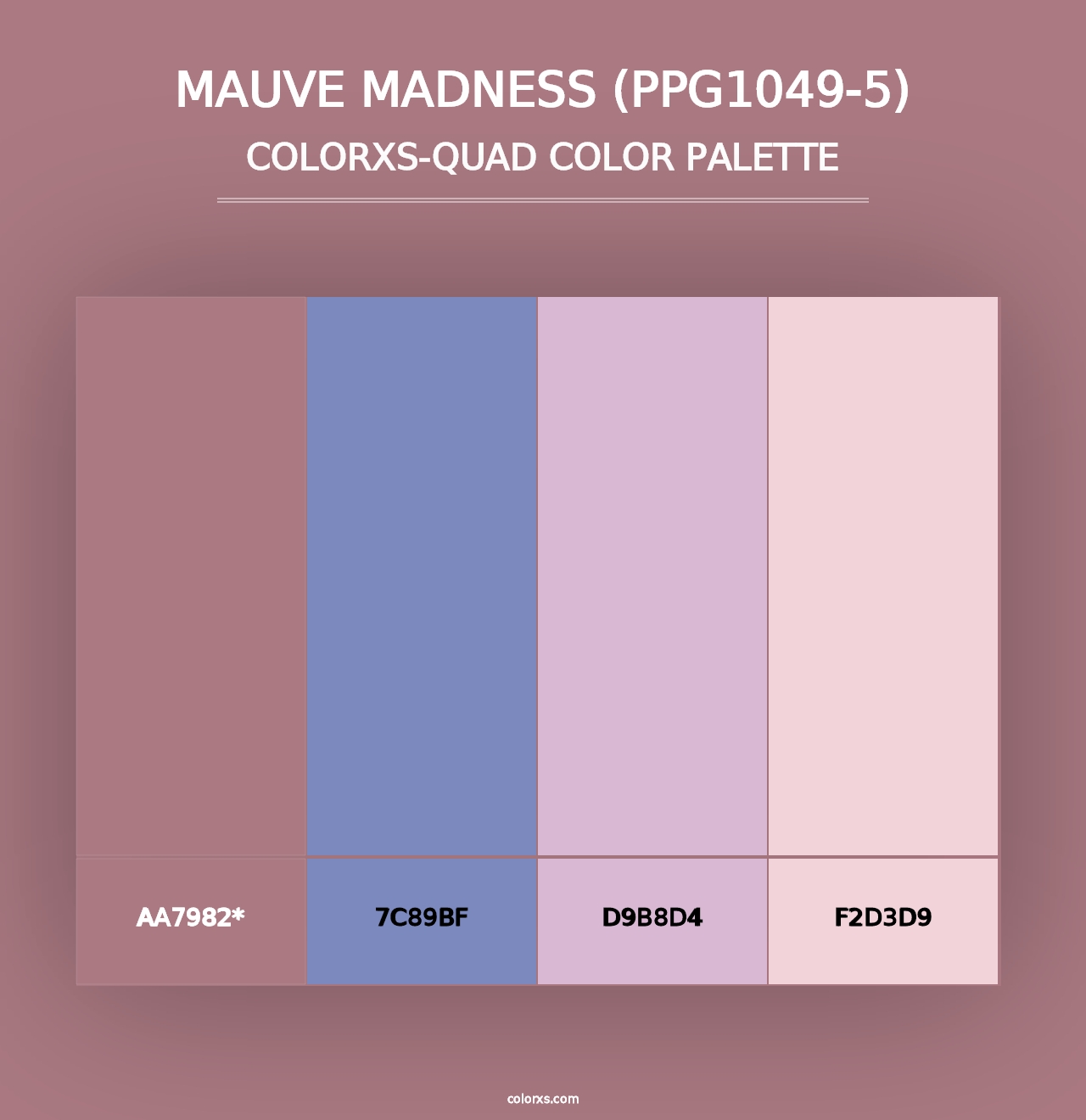 Mauve Madness (PPG1049-5) - Colorxs Quad Palette