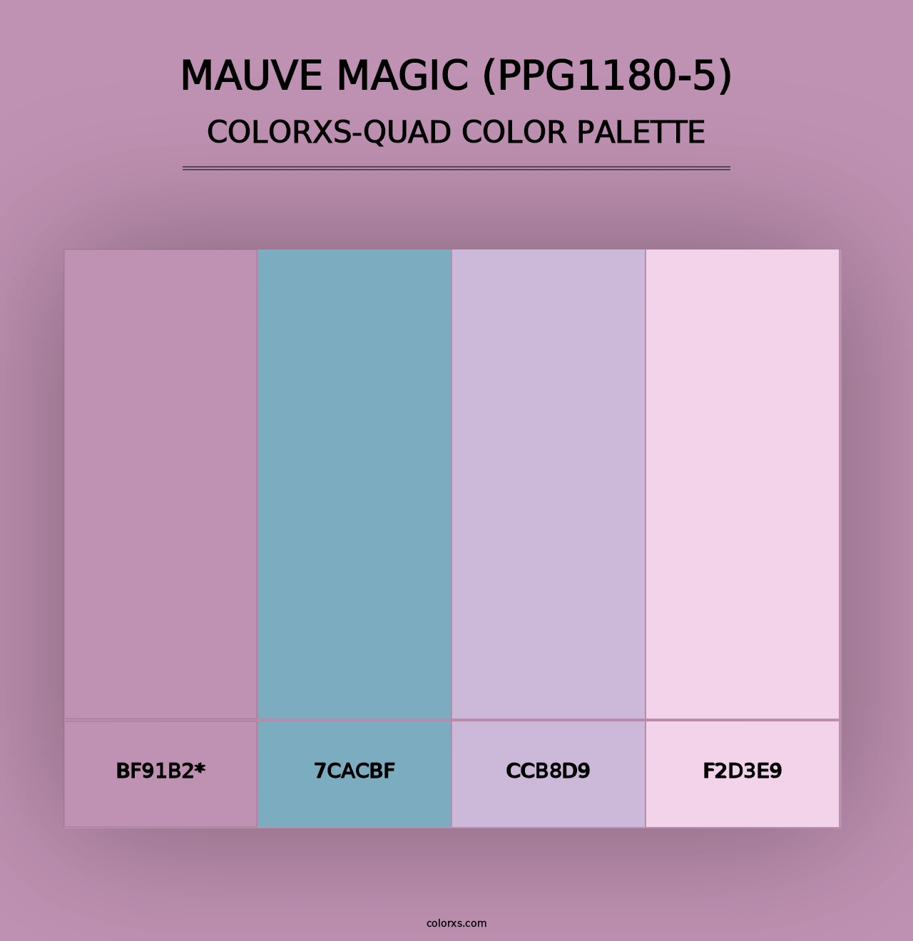 Mauve Magic (PPG1180-5) - Colorxs Quad Palette