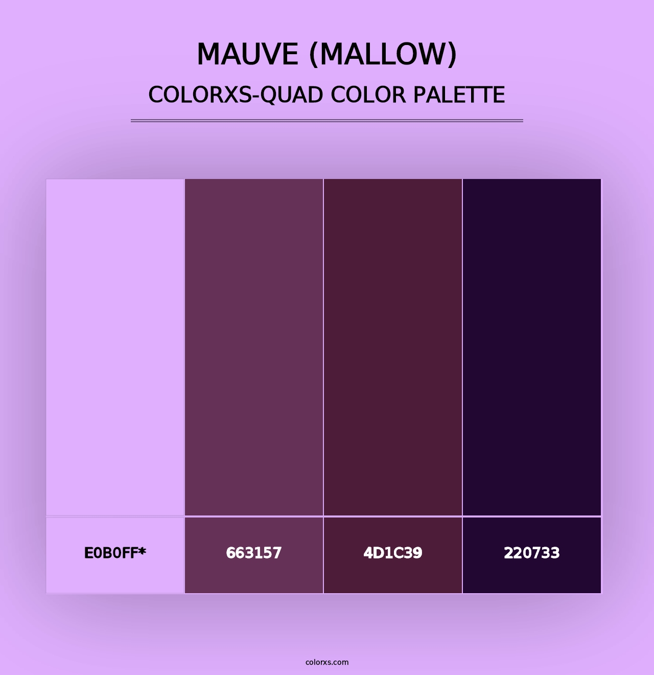 Mauve (Mallow) - Colorxs Quad Palette