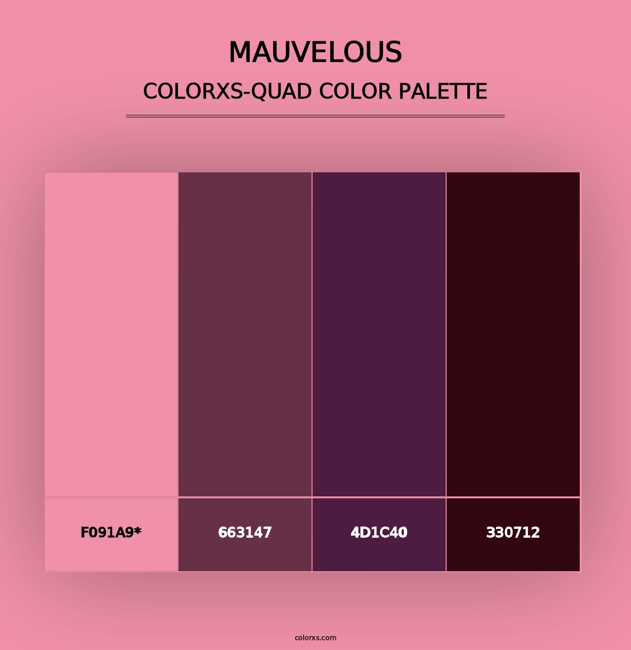 Mauvelous - Colorxs Quad Palette