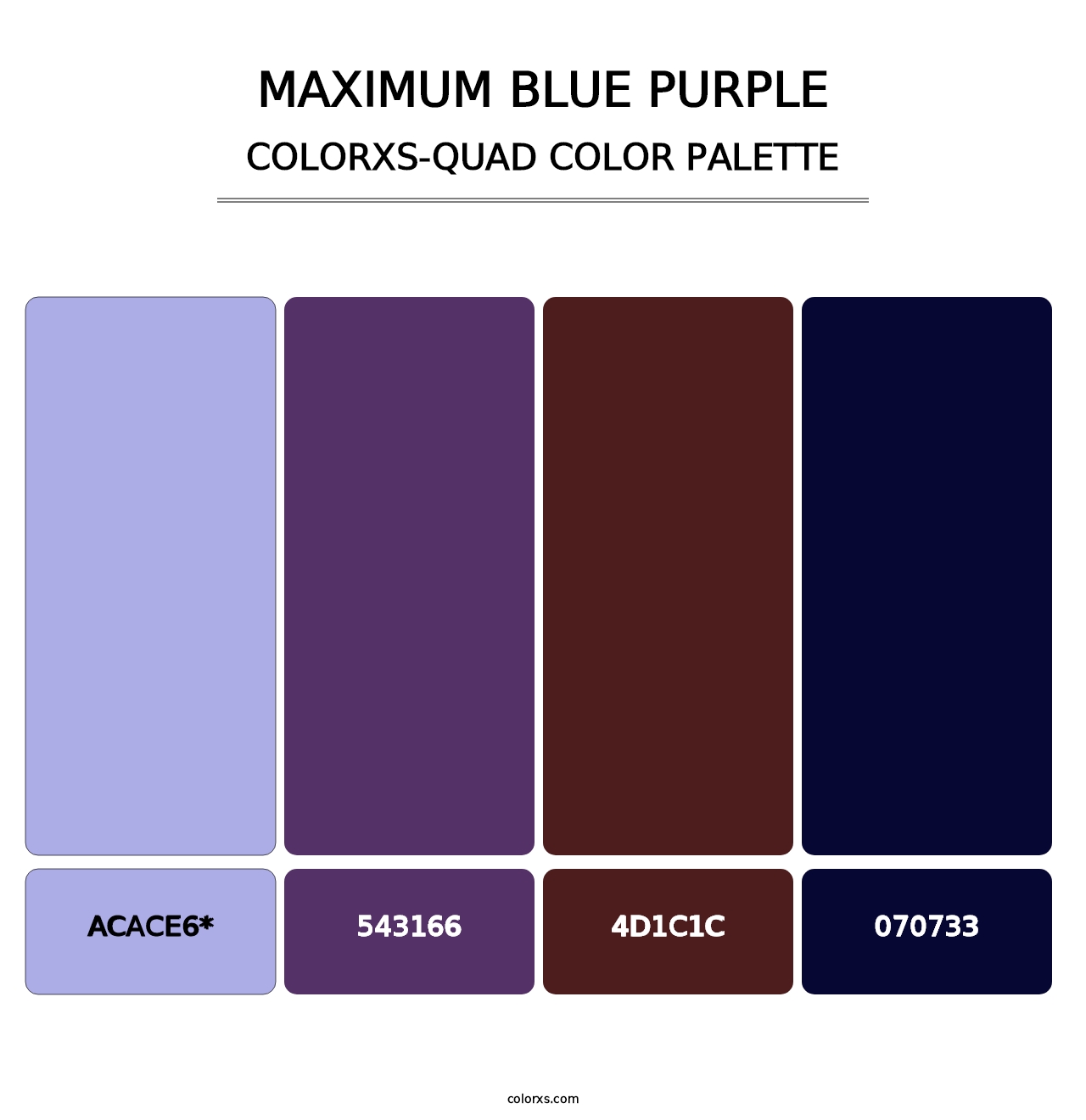 Maximum Blue Purple - Colorxs Quad Palette