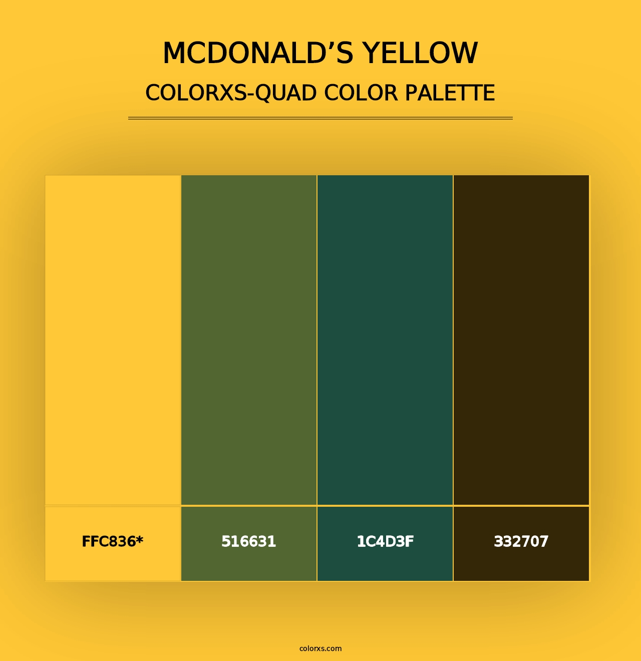 McDonald’s Yellow - Colorxs Quad Palette