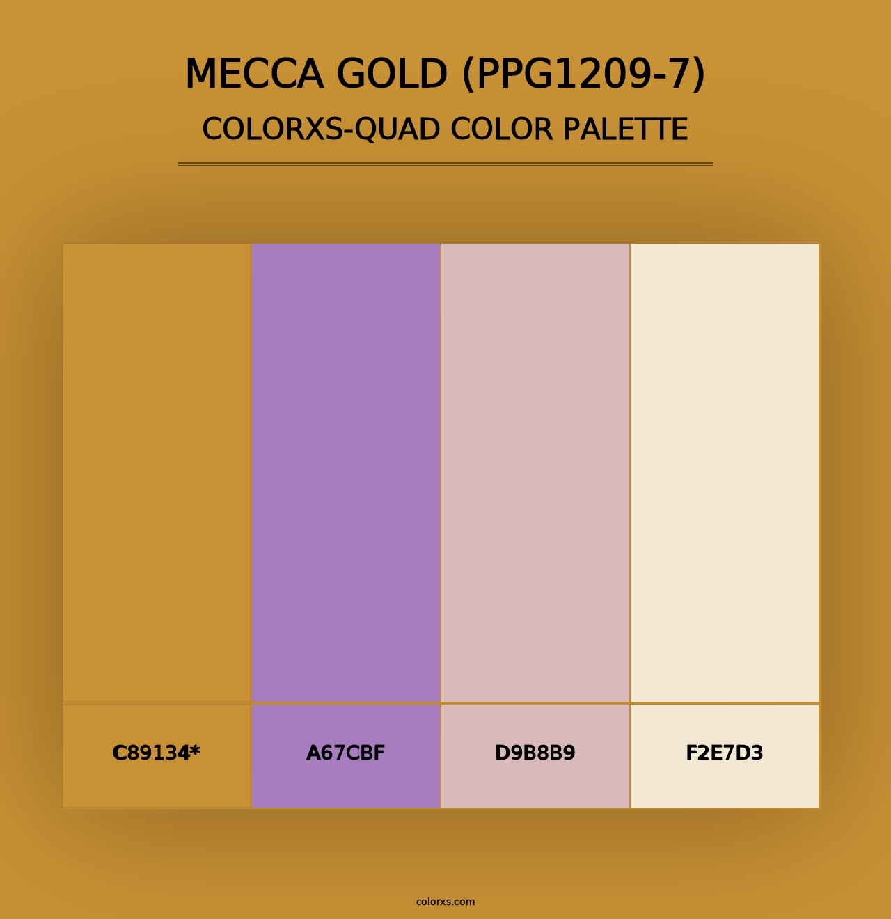 Mecca Gold (PPG1209-7) - Colorxs Quad Palette