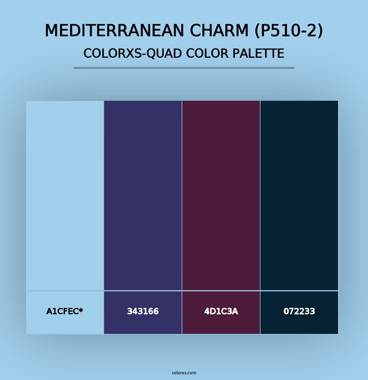 Mediterranean Charm (P510-2) - Colorxs Quad Palette