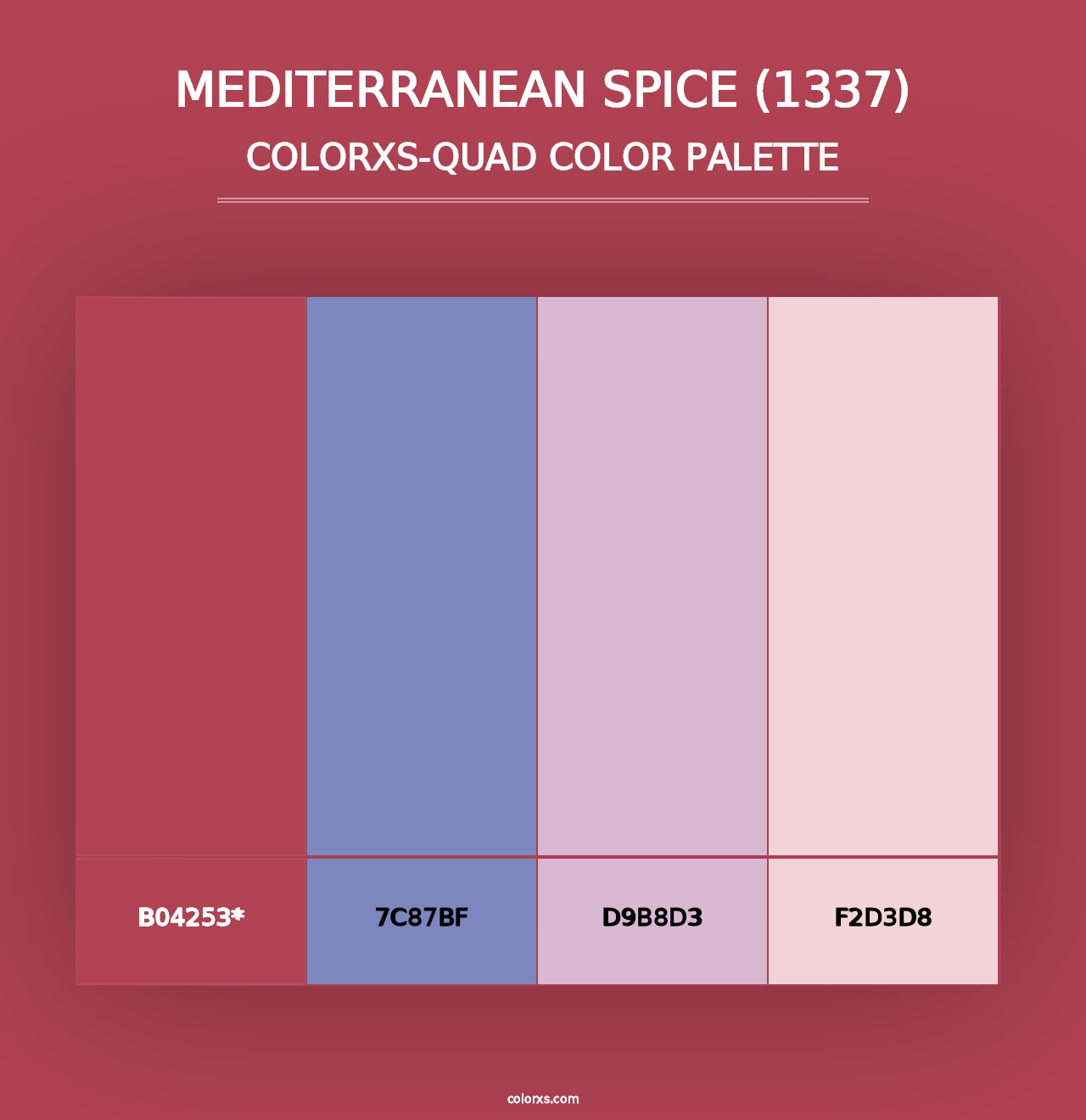 Mediterranean Spice (1337) - Colorxs Quad Palette