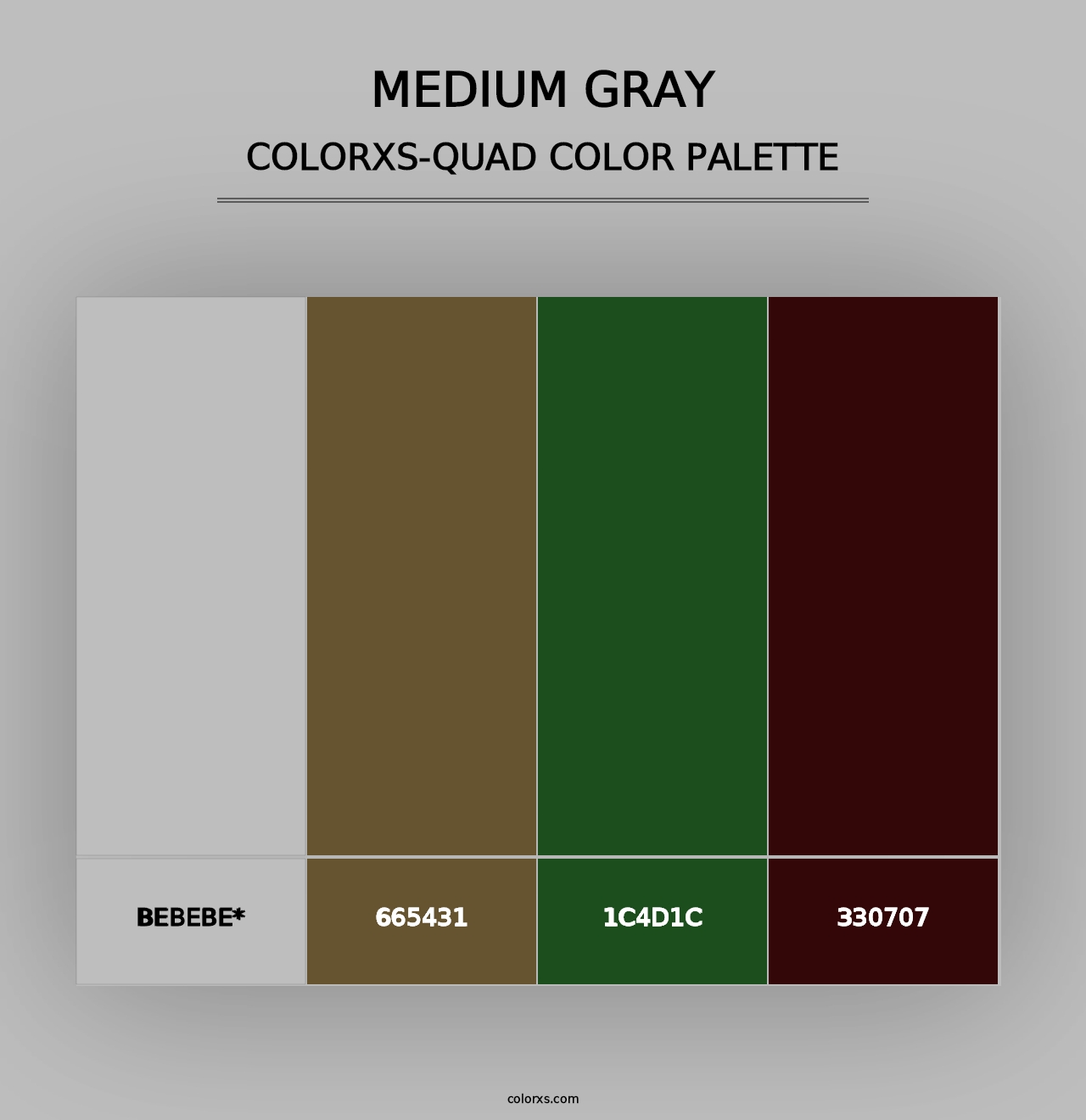 Medium Gray - Colorxs Quad Palette