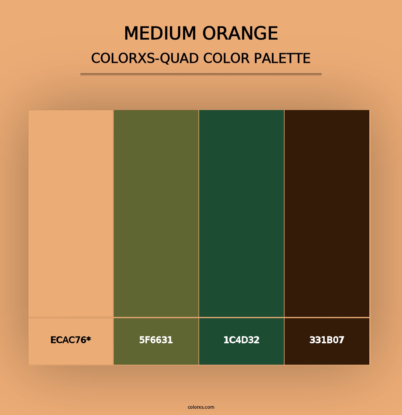 Medium Orange - Colorxs Quad Palette