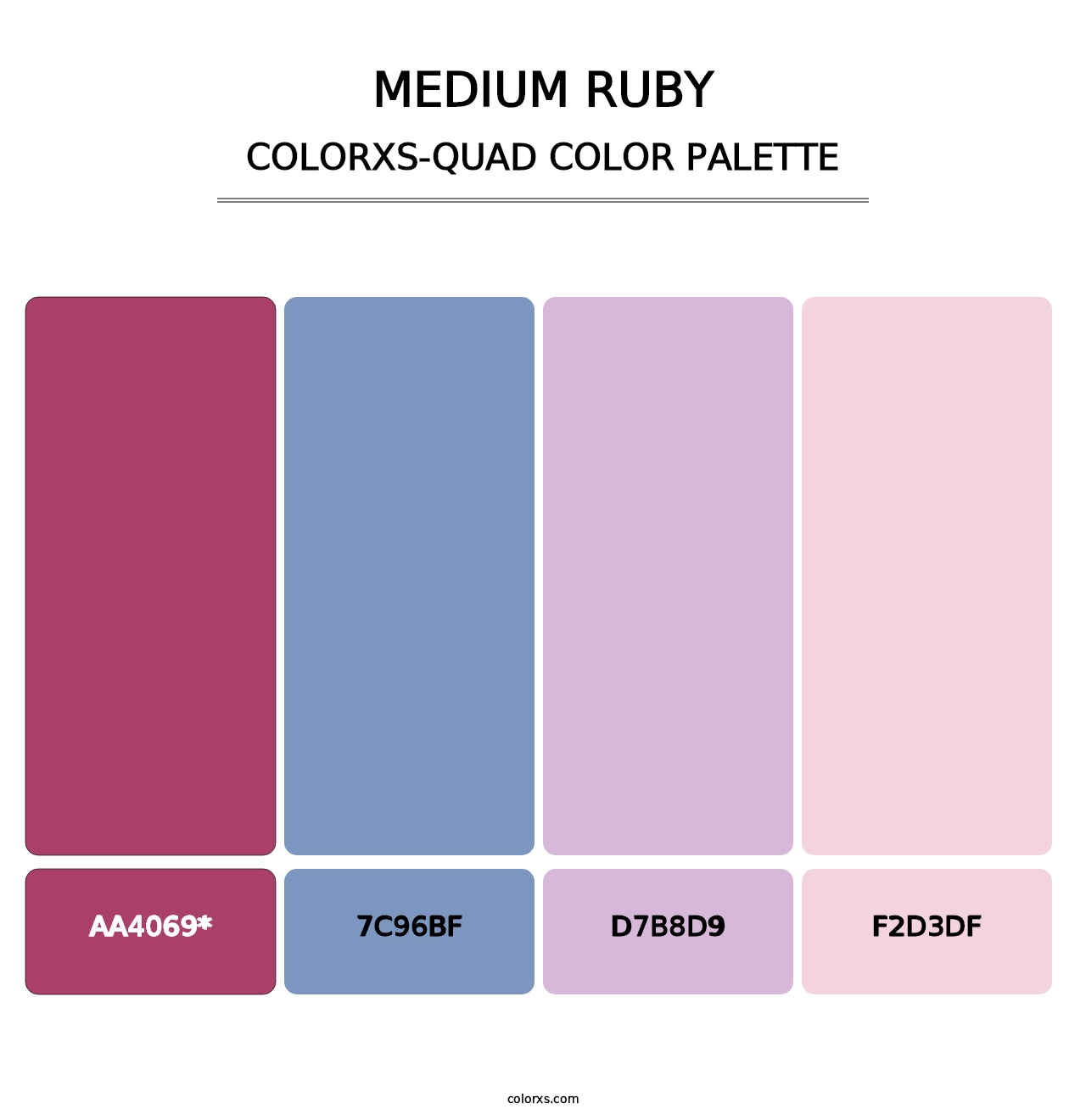 Medium Ruby - Colorxs Quad Palette