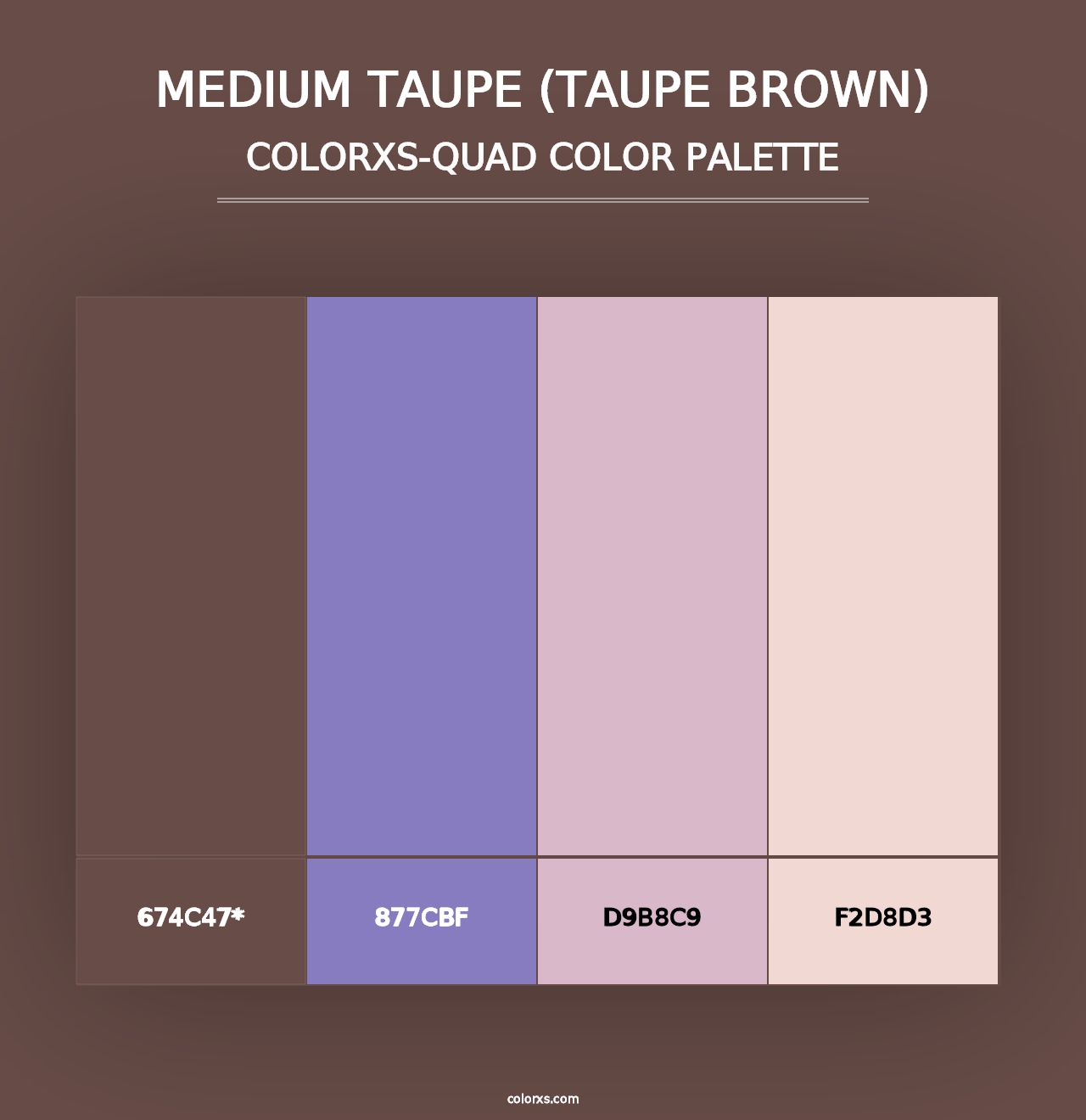 Medium Taupe (Taupe Brown) - Colorxs Quad Palette