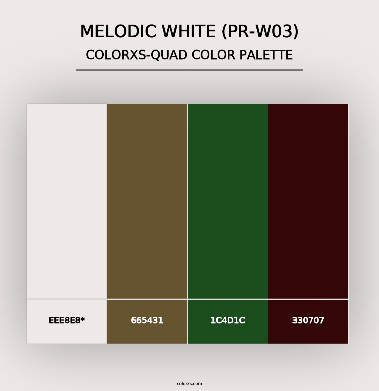 Melodic White (PR-W03) - Colorxs Quad Palette