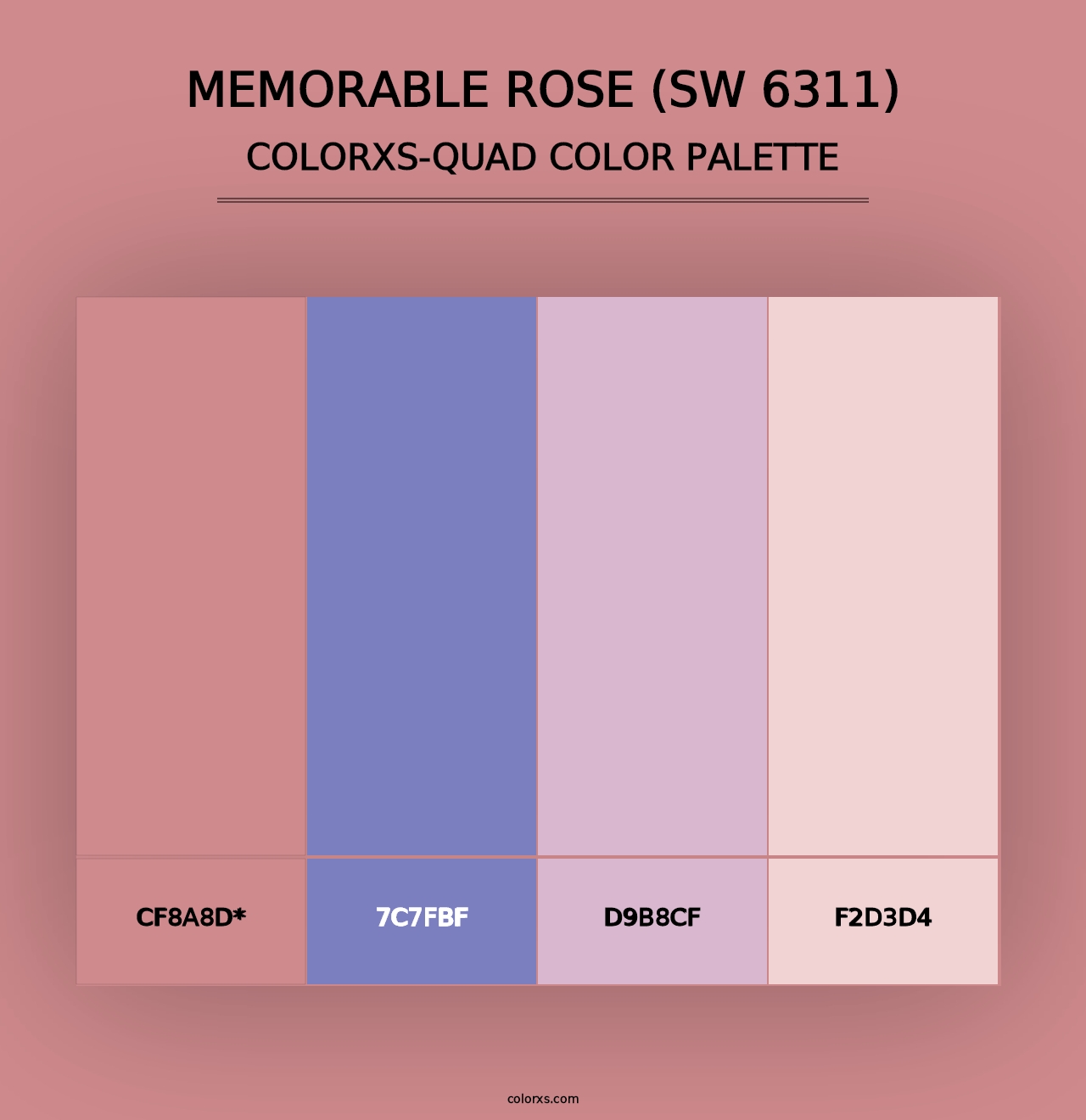 Memorable Rose (SW 6311) - Colorxs Quad Palette