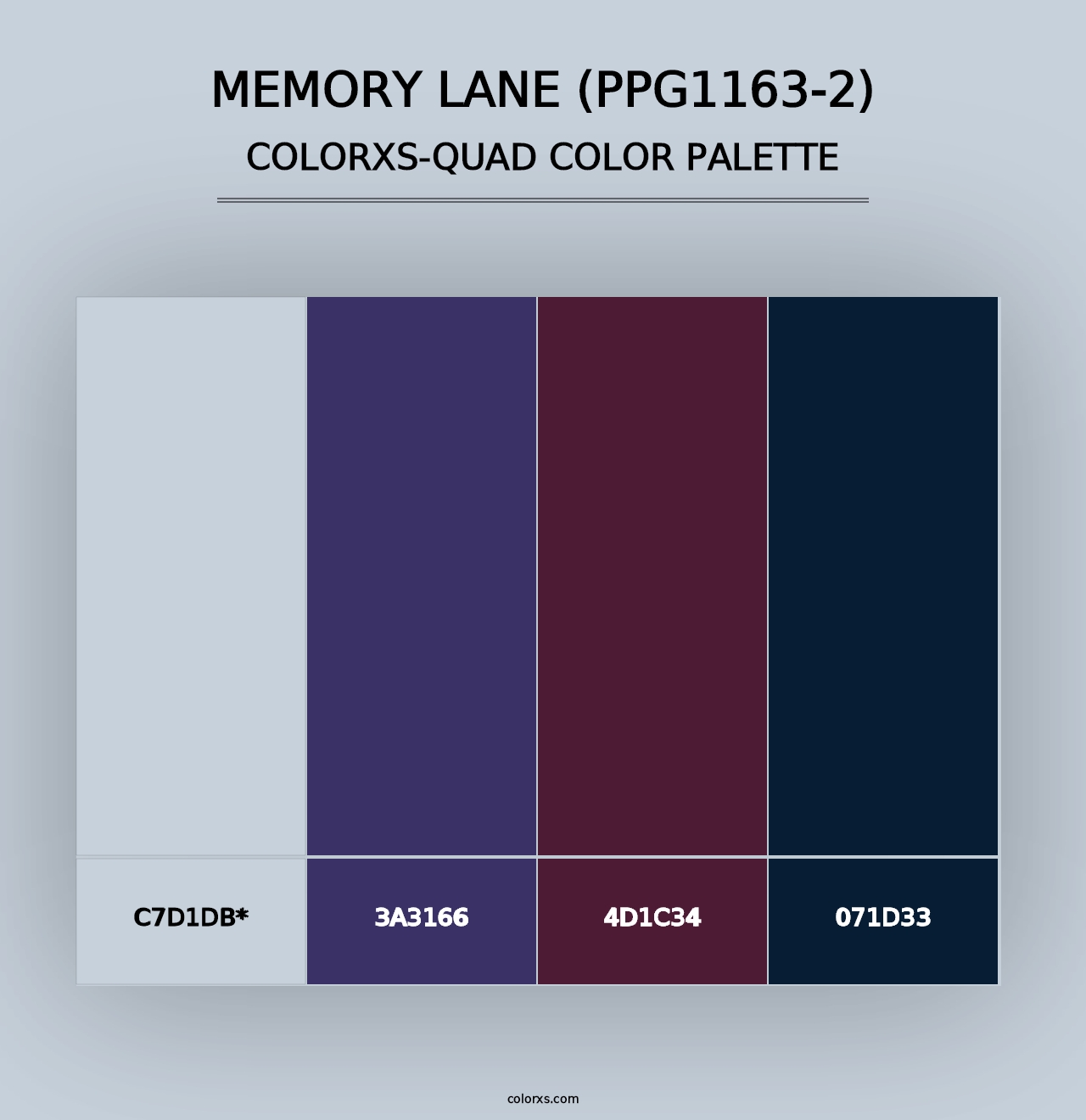 Memory Lane (PPG1163-2) - Colorxs Quad Palette