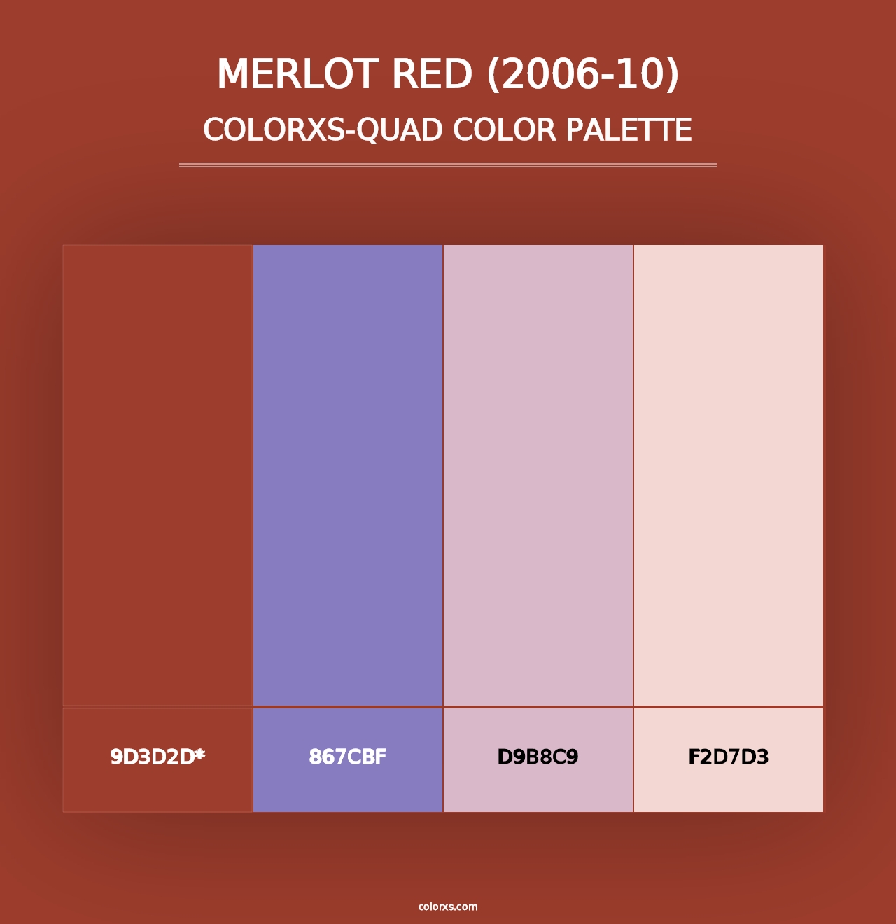 Merlot Red (2006-10) - Colorxs Quad Palette