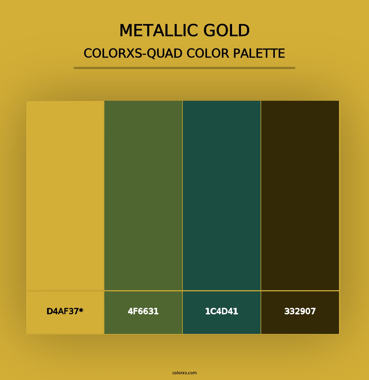 Metallic Gold - Colorxs Quad Palette