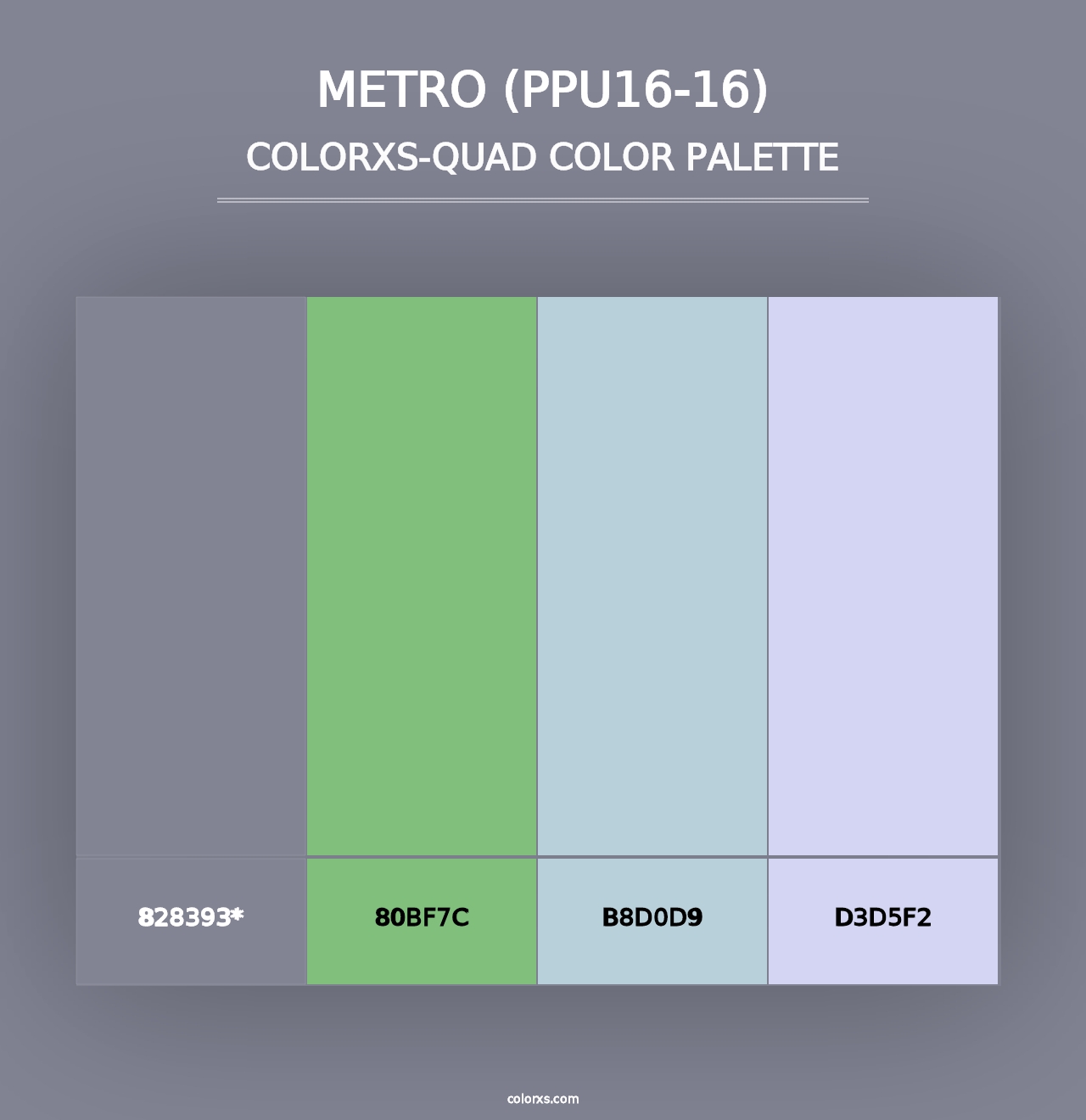 Metro (PPU16-16) - Colorxs Quad Palette