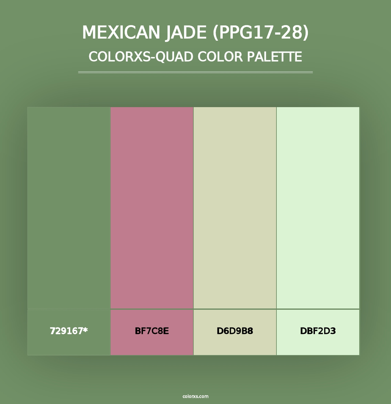 Mexican Jade (PPG17-28) - Colorxs Quad Palette