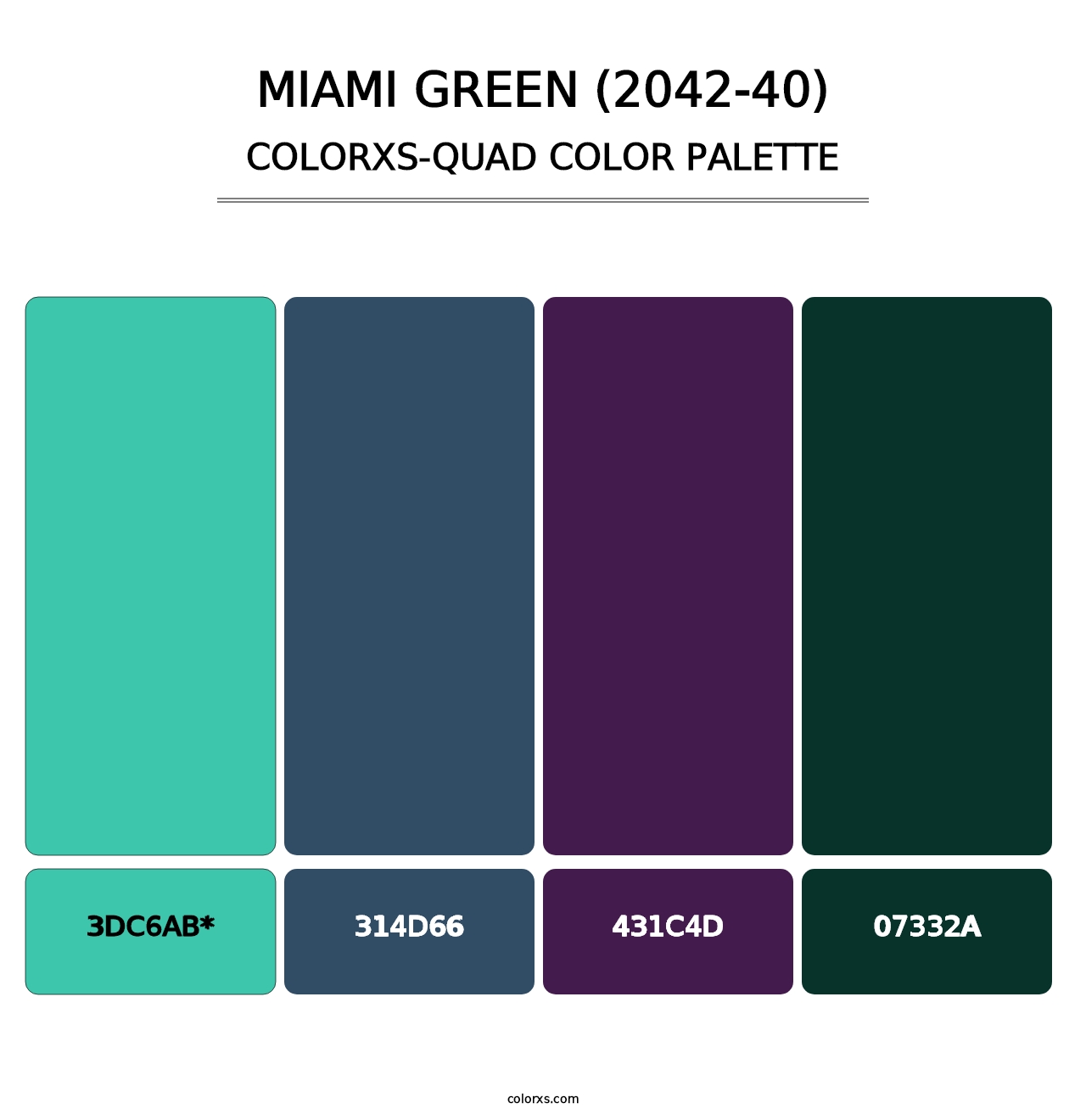 Miami Green (2042-40) - Colorxs Quad Palette