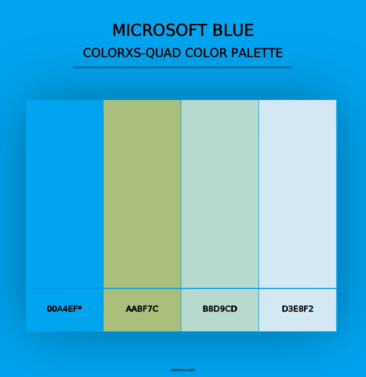 Microsoft Blue - Colorxs Quad Palette