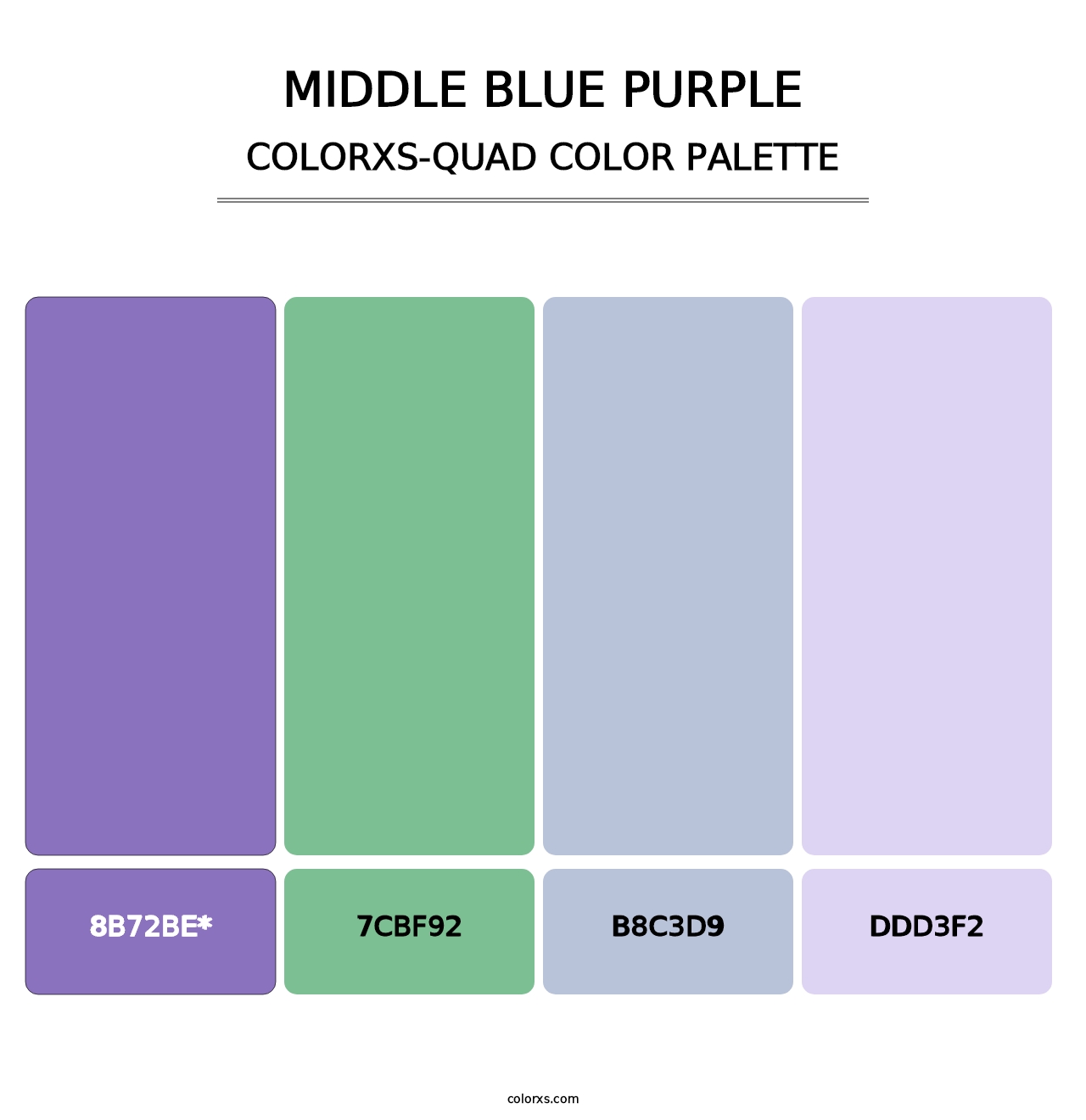 Middle Blue Purple - Colorxs Quad Palette