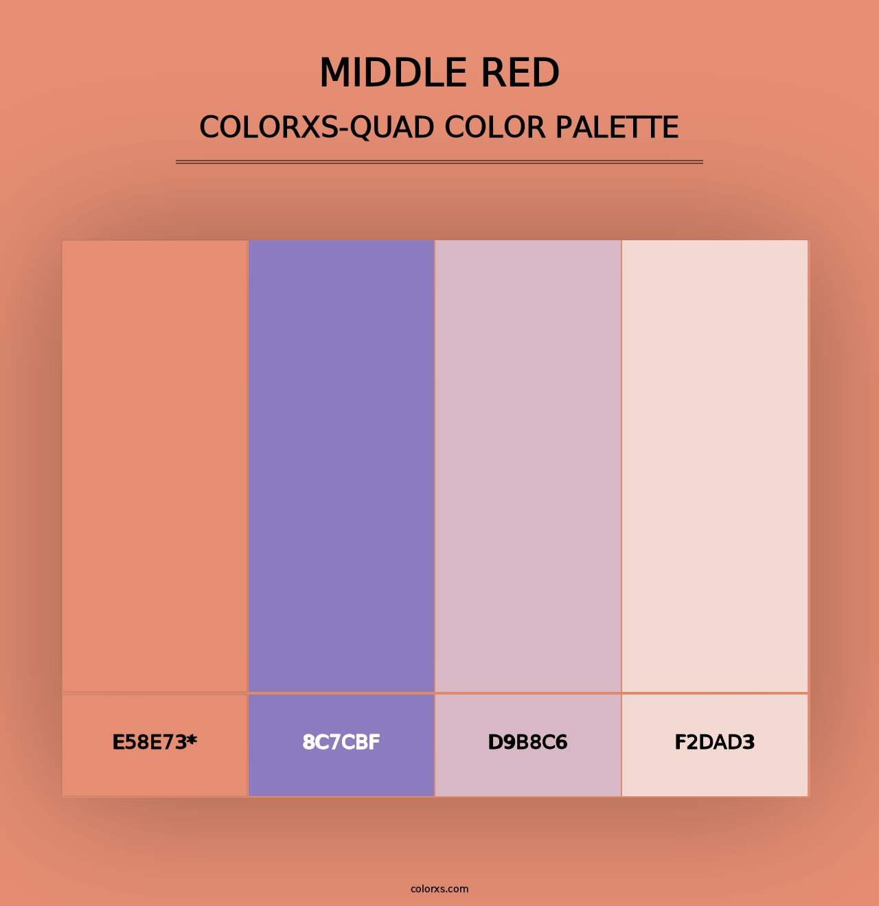 Middle Red - Colorxs Quad Palette